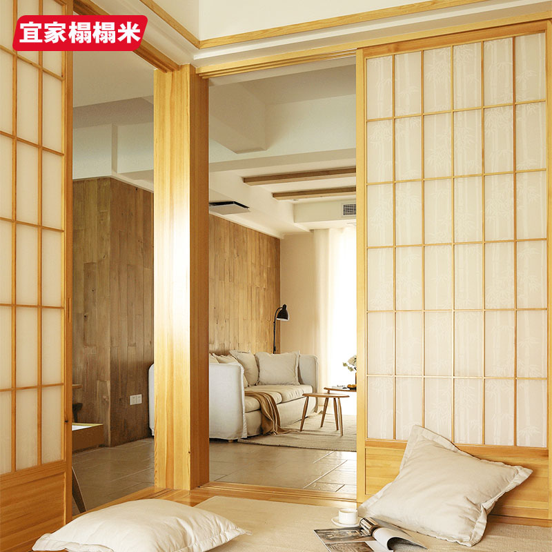 宜家全屋定制实木日式吊轨榻榻米格子门和室门推拉移门隔断吊轨门：解锁家居新境界！