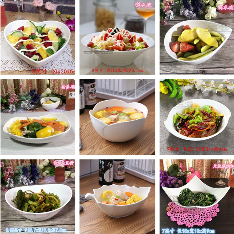 Sáng tạo Soup Bát gốm Bát tinh khiết Hộ gia đình Rau bát Khách sạn Bộ đồ ăn phương Tây Bát Salad Bát tráng miệng Món tráng miệng - Đồ ăn tối