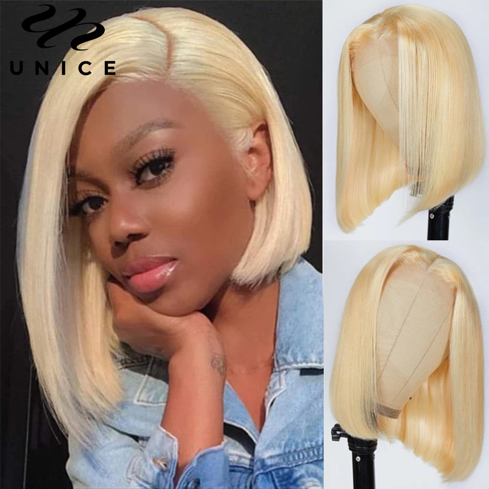 ?JEN C. BLONDE STRAIGHT BOB LACE FRONT WIG…NEW Arabella 6x5 Invisible Knots Glueless & 13x4 Frontal Lace  main image 4
