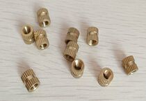 Straight-through roller cooper flower mother bronze inlay injection moulded copper nut embedded copper flower mother M3X3 4 5-20X5 3