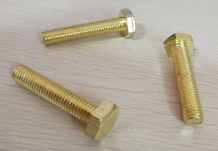 H62 trimmed copper outer hexagon bolt copper screw copper bolt copper screw copper stud M10X12 20-100