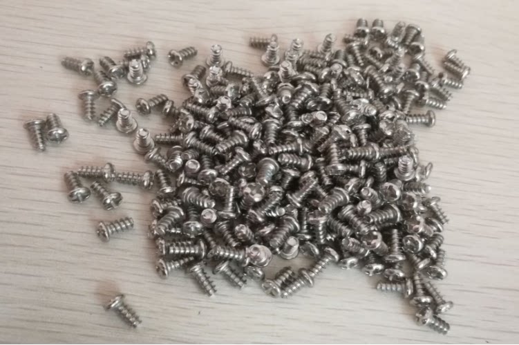 Iron nickel black screw round head self-tapping flat tail screw column miniature electronic bolts PB2 5X4 5-12