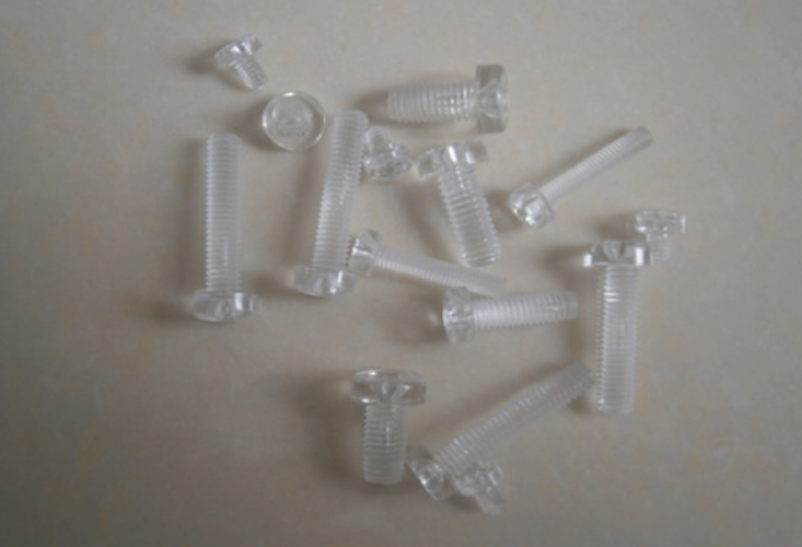 Iron plated nickel round head cross nylon transparent plastic screw bolt material nylon screw PM5X10 12-45 50 nut