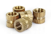 Copper insert through hole double pass brass rollaway injection injection inlaid embedded part screw M10X8 10 12 20X12