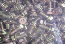 Cross three combinations with flat play cushion screw recessed head Outer hexagonal colour zinc M5X8 10 12 12 20 25 30 30