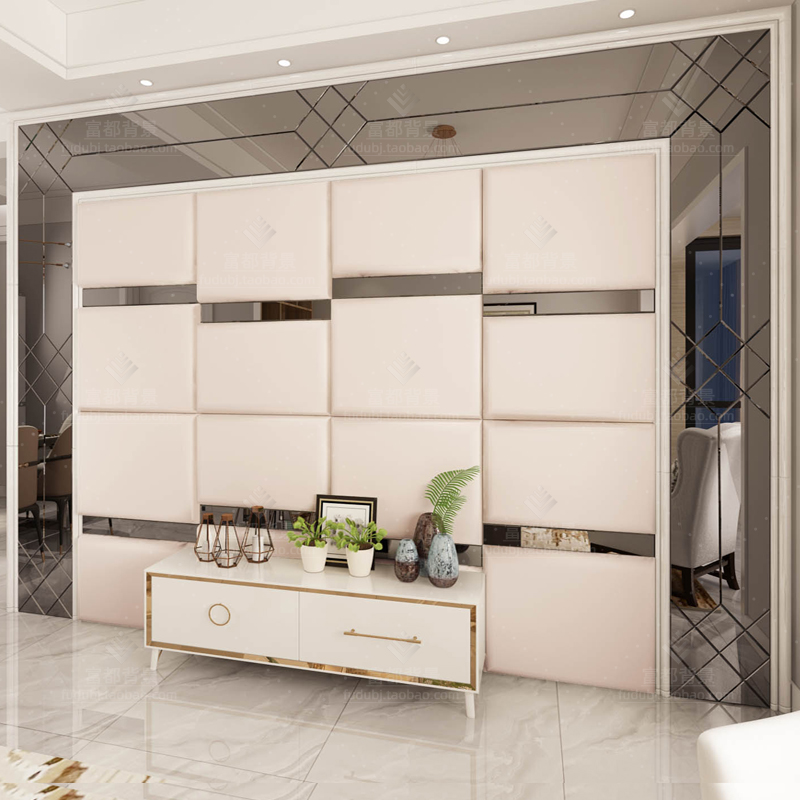 Soft bag hardpack TV Background wall Eurostyle minimalist modern Living room Bedroom bedside Anti-collision wall stickup sofa wall Self-adhesive