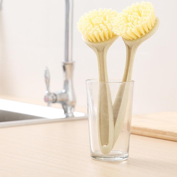 Kitchen long handle cleaning brush household decontamination pot washing brush dishwashing brush hanging sink stove cleaning brush
