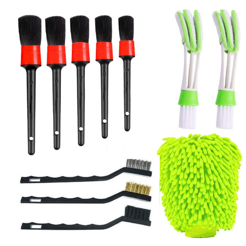 Automotive Multifunction Double Head Air Conditioning Air Outlet Cleaning Brush Interior Slit Brushed Nylon Decontamination Details Slit Housework