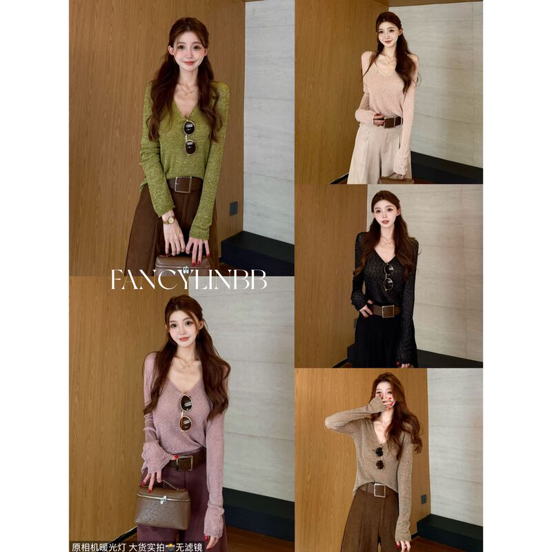 【Jinsha】Lin Beibei·Radiant Skin! High-Quality Gold Thread Shimmering Knit Sweater That Slims and Enhances the Complexion 【Jinsha】Lin Beibei·Radiant Skin! High-Quality Gold Thread Shimmering Knit Sweater That Slims and Enhances the Complexion