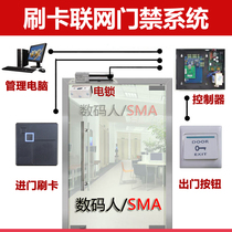 Networking Set Micro-tillage Set Glass Door Wood-door door control system Network Micro-tillage single door mobile phone access control APP