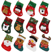 New Christmas Eve Christmas socks small gift bag kindergarten candy socks gift bag Christmas tree decoration pendant