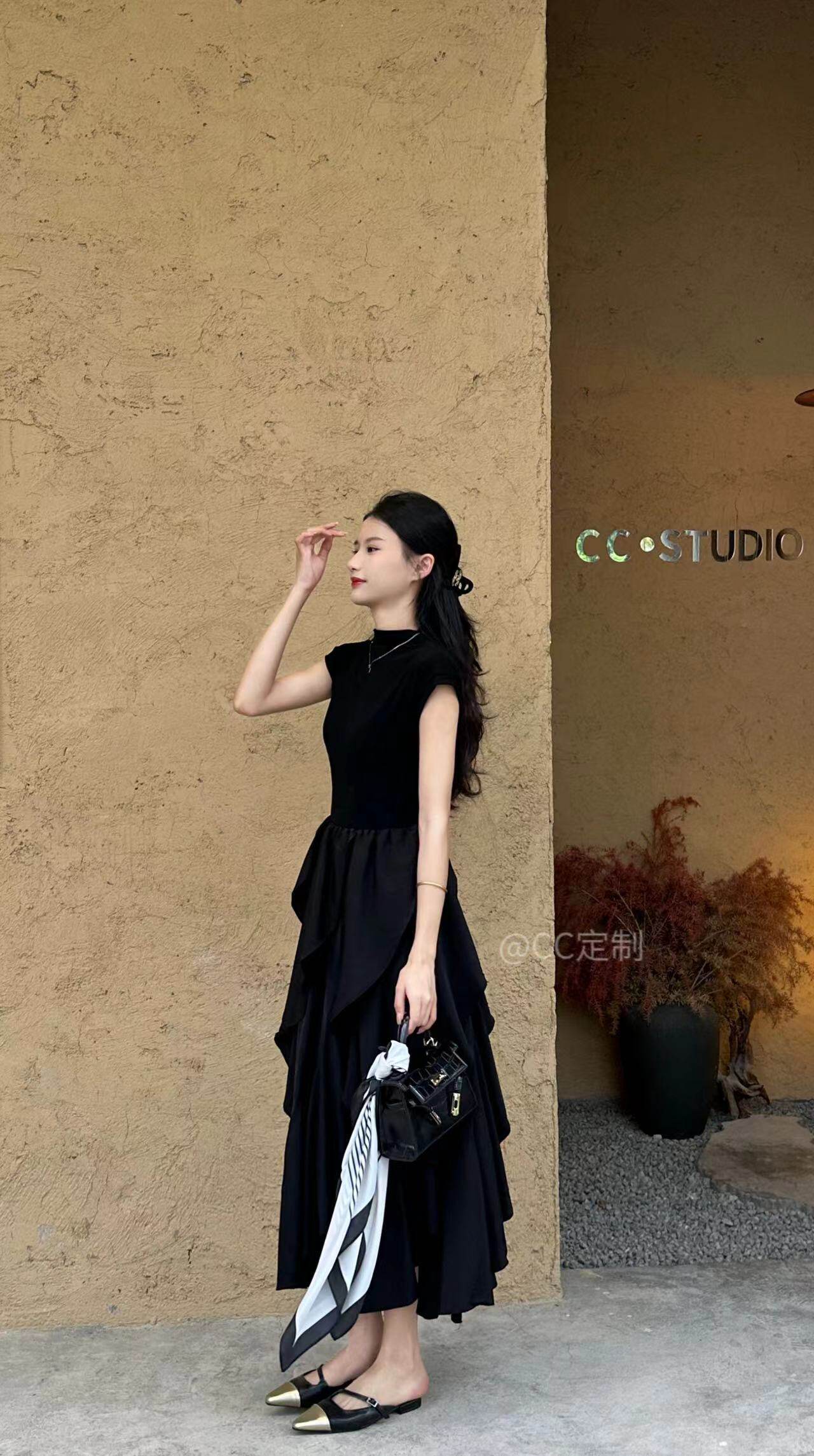 black long dress pants Classic High-Waist DPYP Dress Pant Yoga Pants