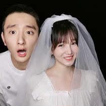 Veil bridal headdress super fairy Sen line net red photo props wedding dress white retro long white simple short