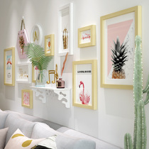 Living room sofa background wall decorative painting Pink Flamingo Nordic hanging painting Girl heart Rose restaurant wall wall painting