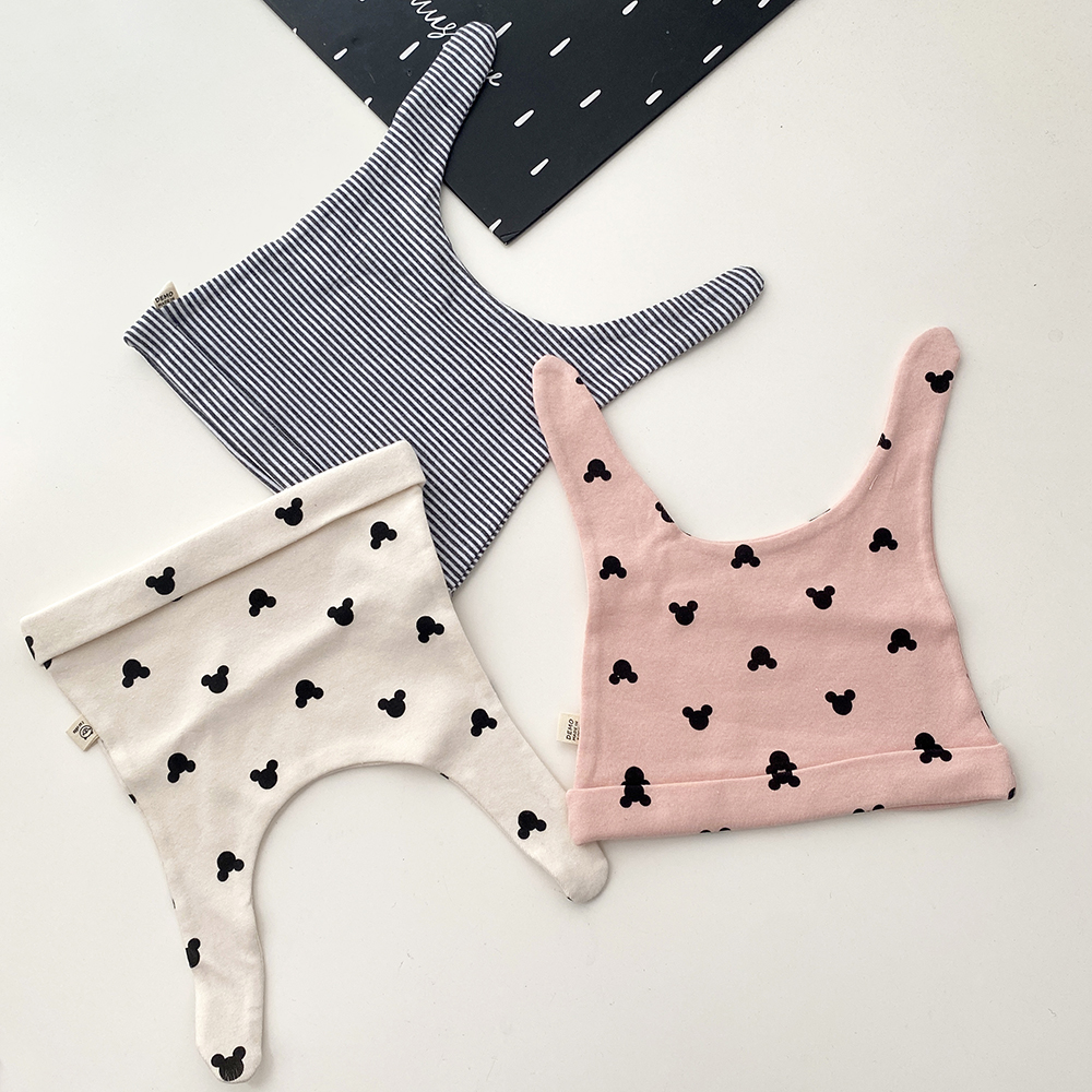South Korea imports Mickey Mickey Mouse cartoon elastic knitted cotton baby baby cap Baotou cap