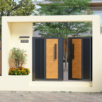 Rural courtyard door outdoor garden fence door simple B&B courtyard door garden wooden door aluminum art villa door iron door