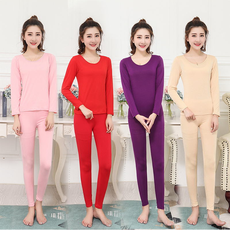 Mỏng lót phù hợp ấm womens bộ lớn kích thước trăm bộ mùa thu quần quần áo mùa thu thun dài tay áo dibed đồ ngủ nhà dưới.