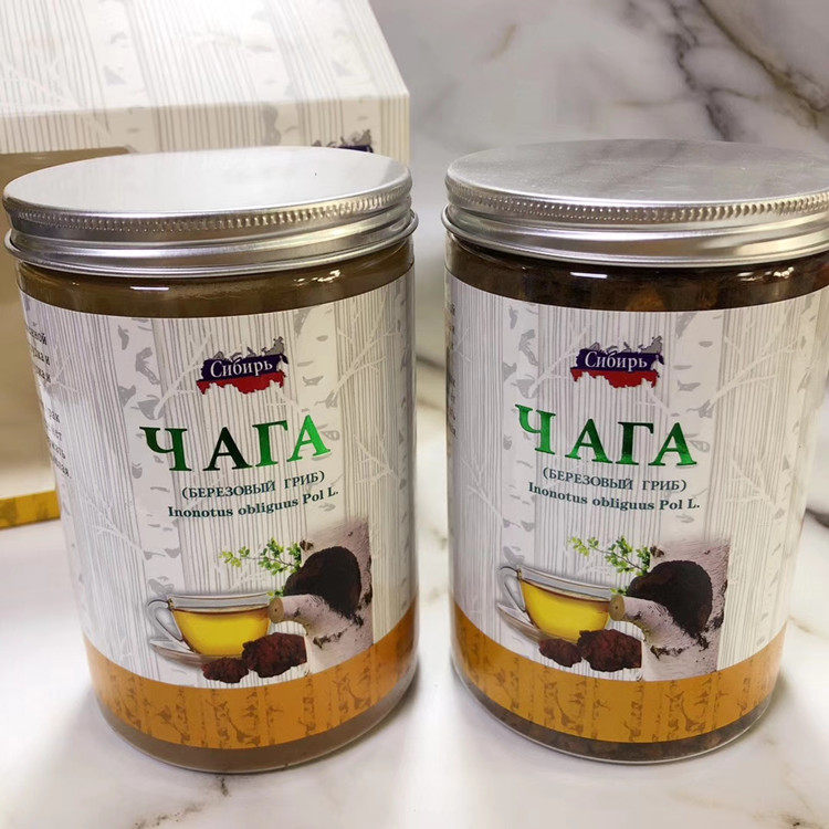 Russian gift box birch tree furry tea birch furry fine birch tree furry granules Each bottle of gift gifts 400g