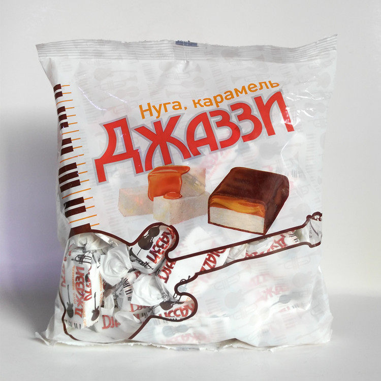 Russian White Jazz Candy Big Mouth Candy Cream Sandwich Chocolate Candy Happy Candy Snacks 500g Bag