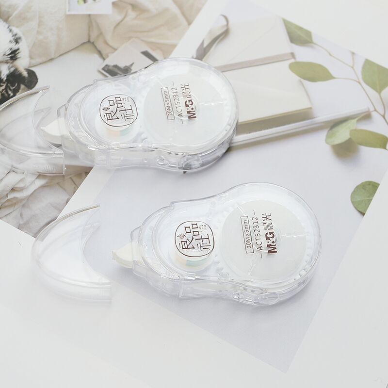 Chenguang stationery 20 meters large-capacity correction belt student correction belt Liangpinshe simple transparent film belt core