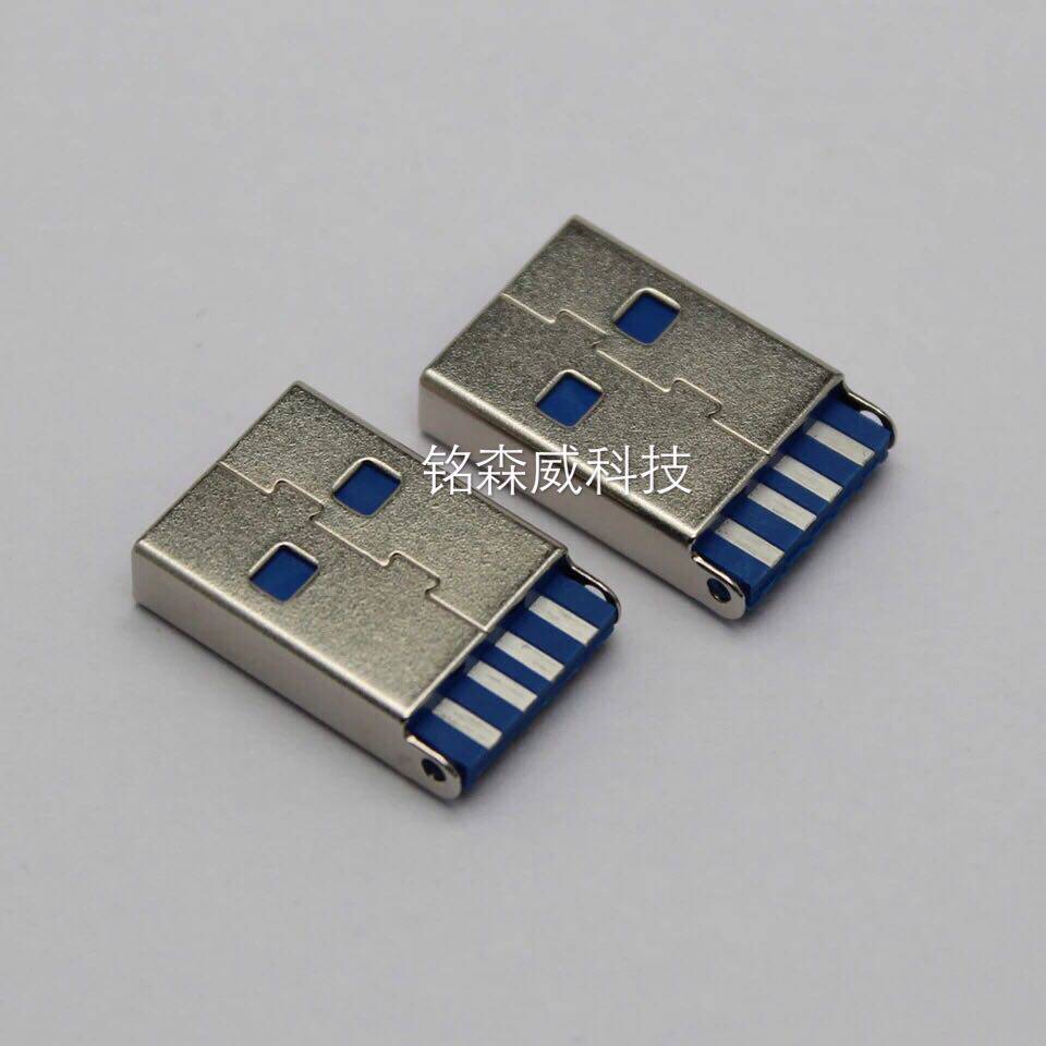 USB3.0公头焊线实测:蓝壳不是装饰,是阻抗匹配的工程信号线_连接器_淘宝数码网