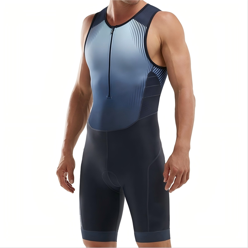Triathlon Men's Sleeveless Short-Sleeved Triathlon Suit Quick-Drying Breathable Swimming Running Cycling Competition Sports Jumpsuit Triathlon Men's Sleeveless Short-Sleeved Triathlon Suit Quick-Drying Breathable Swimming Running Cycling Competition Sports Jumpsuit
