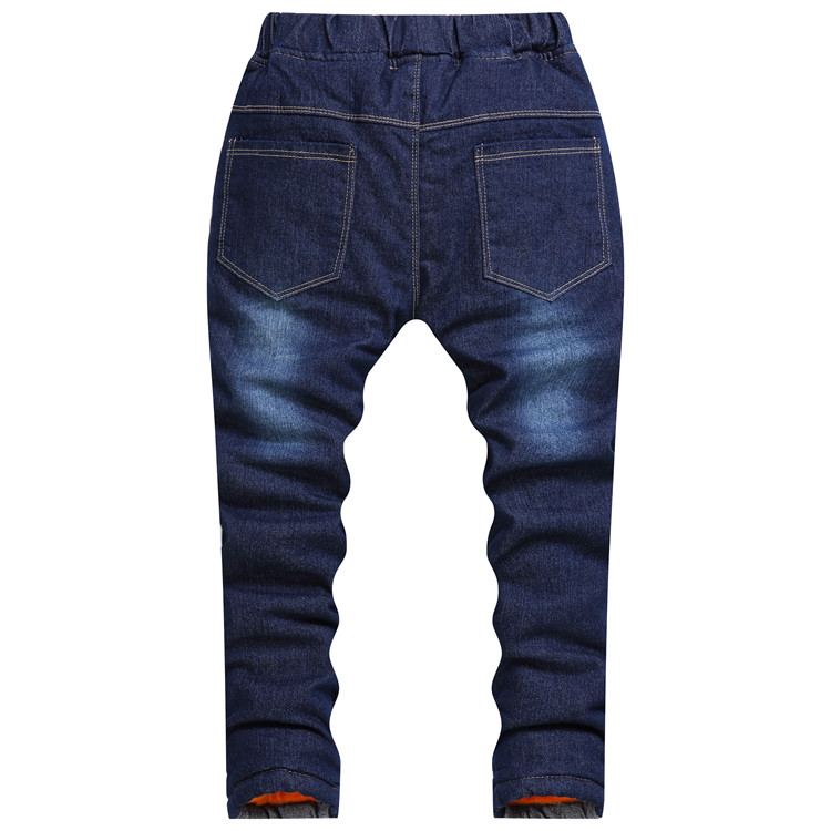 Cô gái cộng với quần nhung dày denim mùa đông trẻ em quần ấm trẻ em Mặc quần dài trẻ em cotton dài thủy triều cửa hàng quần áo trẻ em