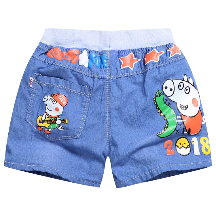 Cô gái quần short mùa hè trẻ em quần short denim bé nóng quần cậu bé lớn chàng trai quần short denim ra mặc thủy triều mỏng quần áo cho bé