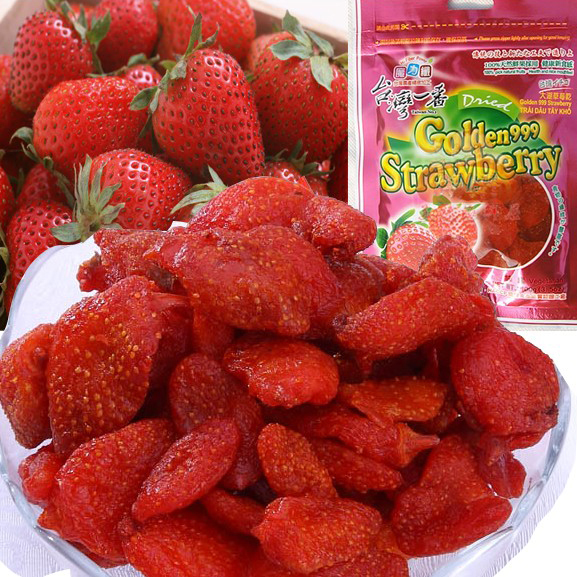 Taiwan imported Yifan dried strawberry 100g dried fruit snack specialty 5 bags