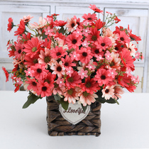 European simulation flower fake flower living room home decoration Straw potted ornaments Interior decoration small fresh dried flower set