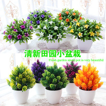 Simulation green plant potted home furnishings desk mini decoration Fake flower New potted Milan