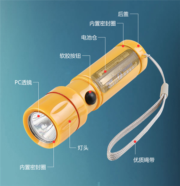 Pin đèn pin chói LED 1W nhà du lịch ngoài trời thắp sáng 7 pin khô L412D núi đẹp đèn đội đầu công suất lớn