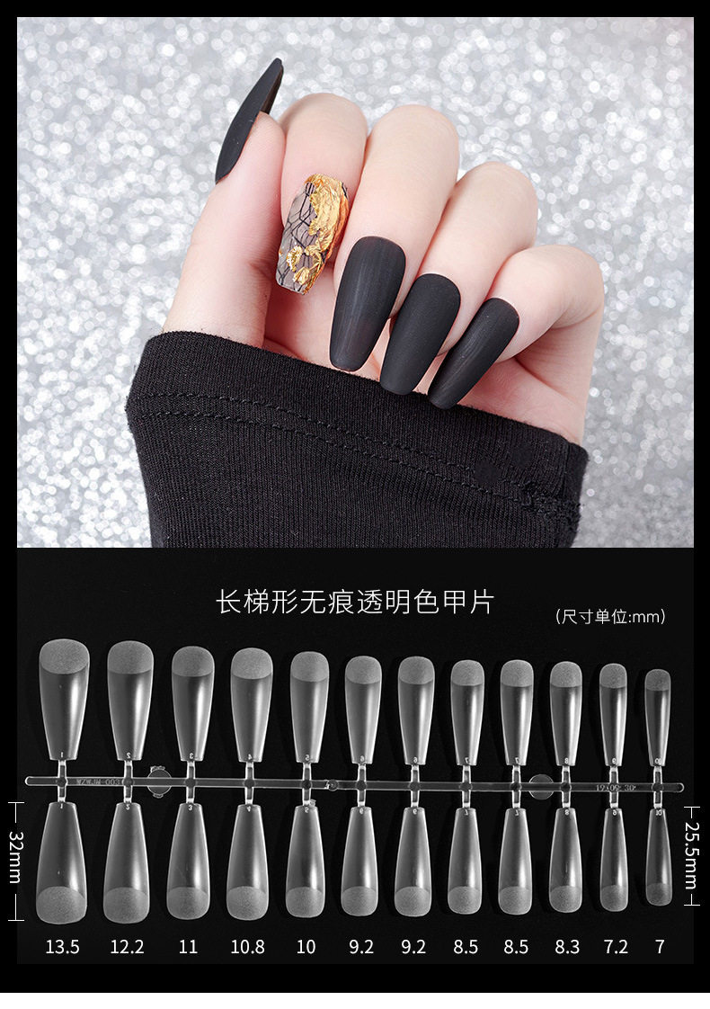 The finished product of the ultra-thin, seamless nail patch, which is suitable for both full and half application and is specially designed for nail extension pic 11