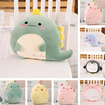 Cartoon Cute Dinosaur Unicorn Plush Warm Hands Treasure not charged to meddle in warm hand cover Pillow Gift for Girls
