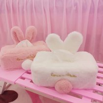 Cute car load paper towels soft cute plush paper extraction box home living room bedroom cartoon cloth Carton Creativity