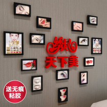 Embroidered nail salon decoration beauty salon decoration health club eyebrow eye lip hanging painting semi-permanent wall mural poster