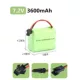 7,2V3600 мАч [кабель зарядки отправки] Двойной слой
