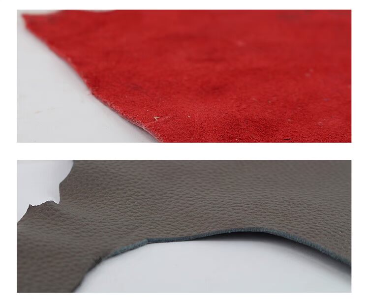 Handmade da bò tự làm da bị hỏng da nhiều màu da lộn phế liệu da vải linen thô
