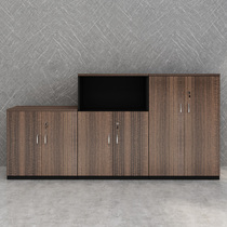 Office cabinet with lock locker minimalist modern wood short cabinet Composition Tea water cabinet Office furniture cabinet