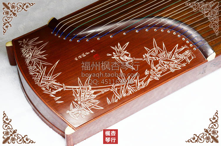 Dunhuang Guzheng 689E bamboo leaf pattern imitation acid branch wood Shanghai Minle factory certification agent