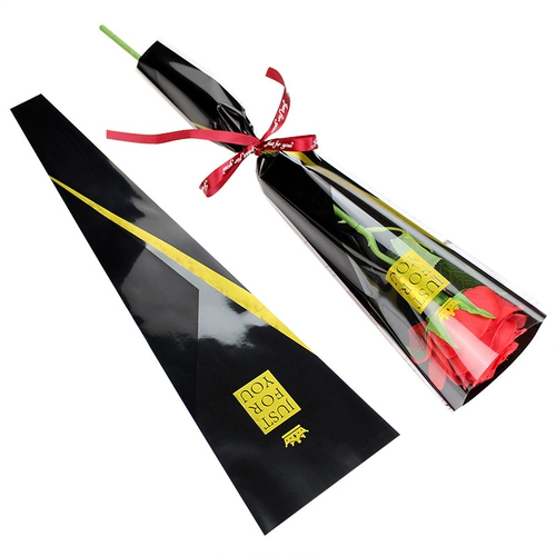 Корона с одной сумкой Золотой треугольник сумка для одиночного букета розовая упаковочная сумка цветочный арт цветочный цветочный упаковка лента лента лента лента лента