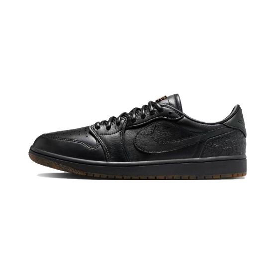 Air Jordan 1 Retro Aj1 Black Men's Low-Top Retro Basketball Shoes Io3147-001