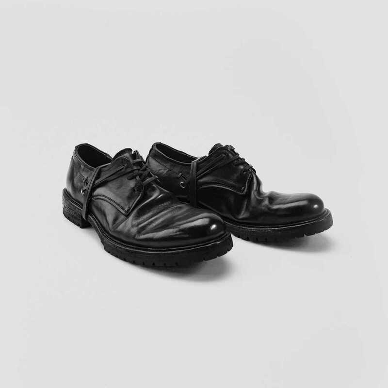 Aucun Footwear/ Rugger Kangaroo Leather Horsehide Handmade Shoes Washed Blake Derby Leather Shoes for Men