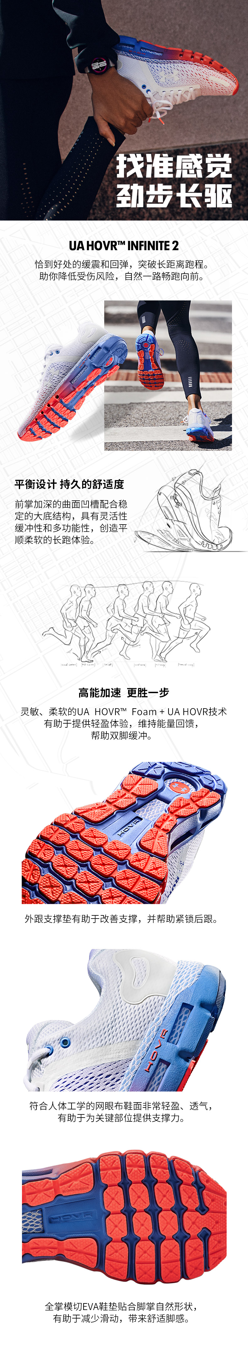 小神价 安德玛旗舰跑鞋 HOVR Infinite 2 男款运动跑步鞋 图3