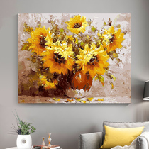 Diy Diy Digital Oil Painting Flowers Hand Painting Man Plant Color Painting Room Large Digital Decoration Oil Painting Point