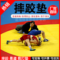 Wrestling mat Professional competition training Sanda fighting mat Wrestling judo mat cover Single compression cotton leather surface