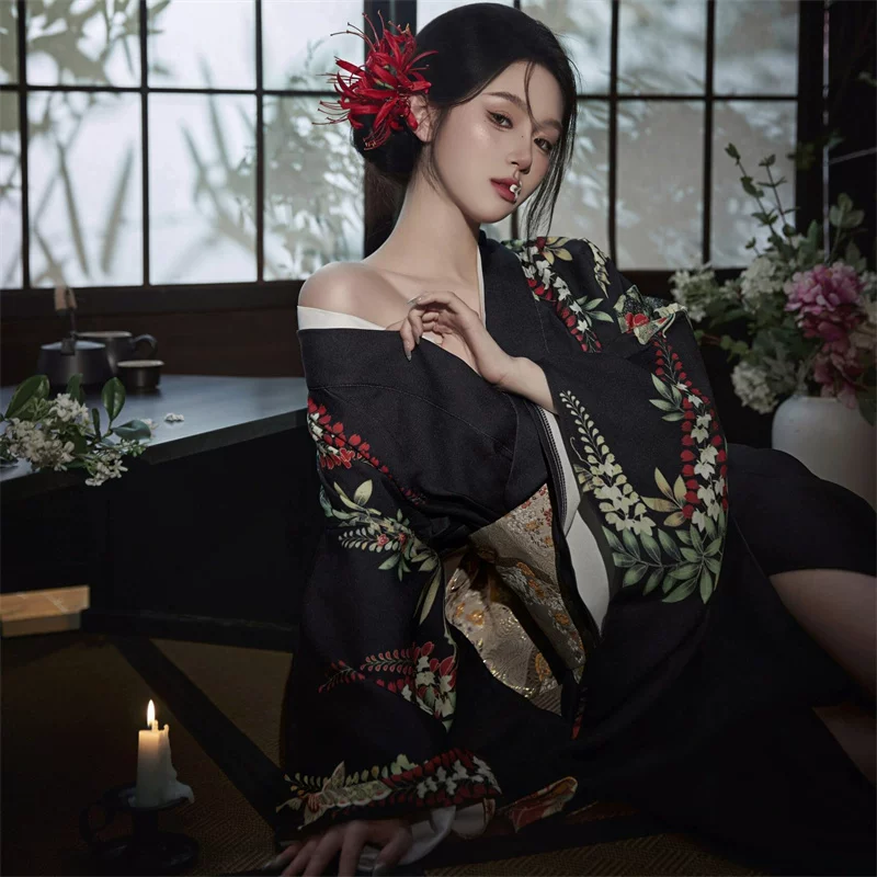 Japanese black bathrobe, set, wide color palette
