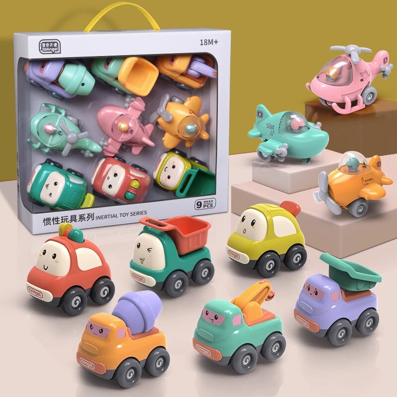 Children's Inertia Car Toy Cartoon Car Pull-Back Car for Babies over 6 Months Old Boys 3 Years Old 61 Children's Gift