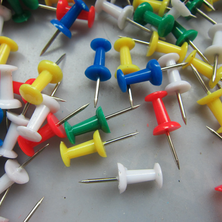 Colour drawing nails 500 packs of large tack soft wooden planks decorated by nail wall nail multicolor plastic artificial nail