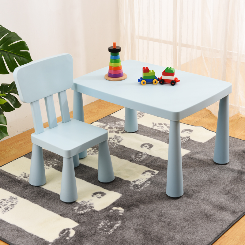 Kindergarten children's table and chairs Xinlan IKEA study table and chairs desk square table games table cute thickened baby table